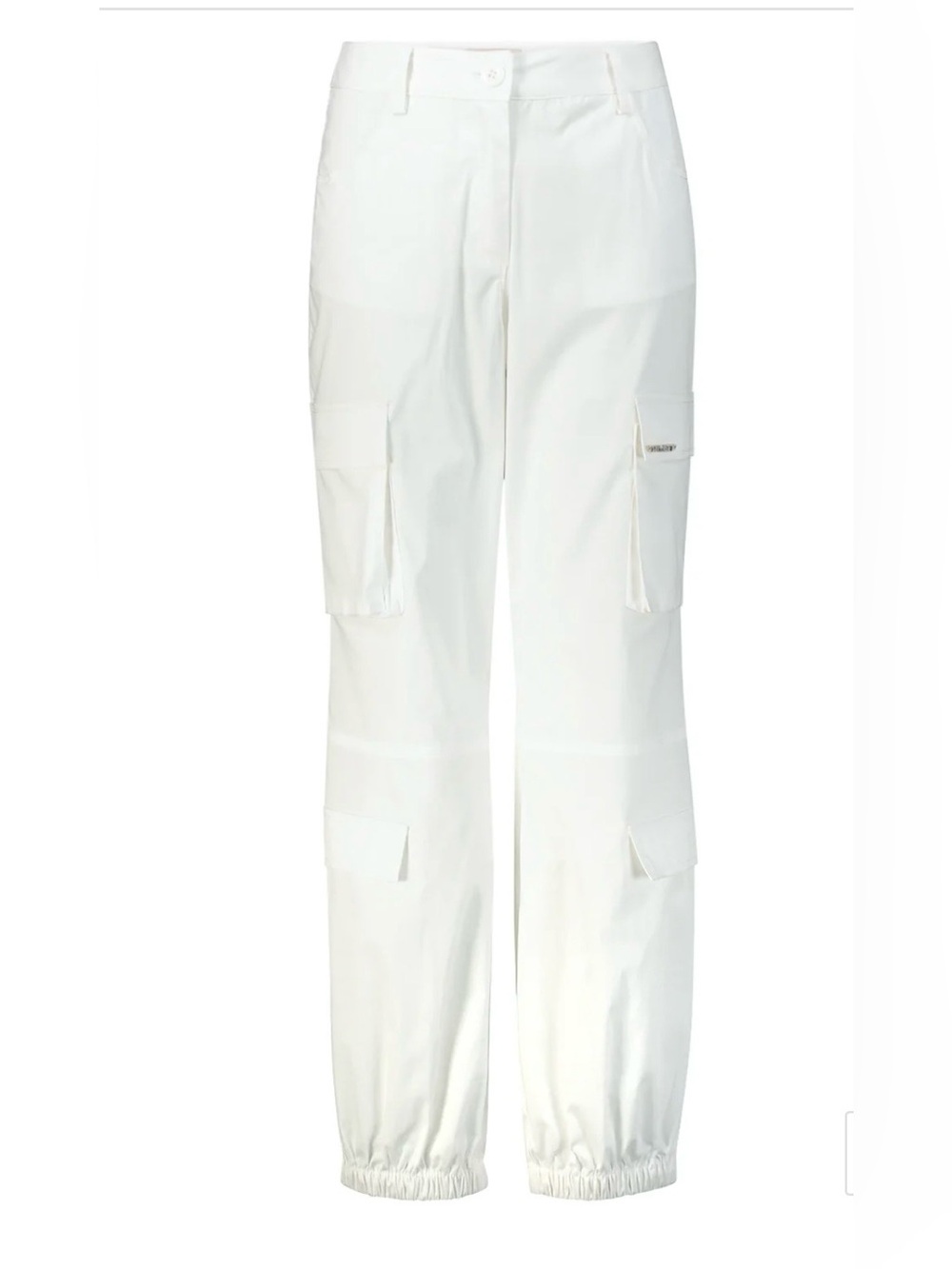Twinset Girls Cotton Poplin Cargo Pants, White, 12Y